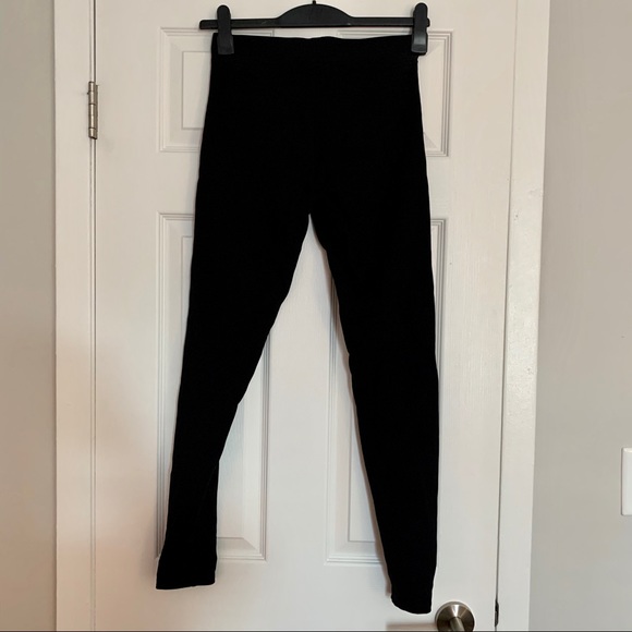 Zara Black Leggings with Gold Trim M - Picture 2 of 4